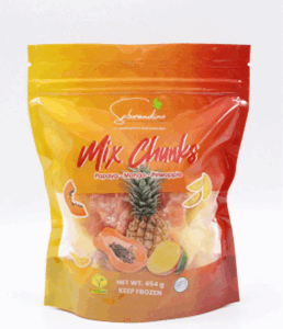 Frozen Fruit Mix  Chunks  Papaya Mango  Pineapple 454g